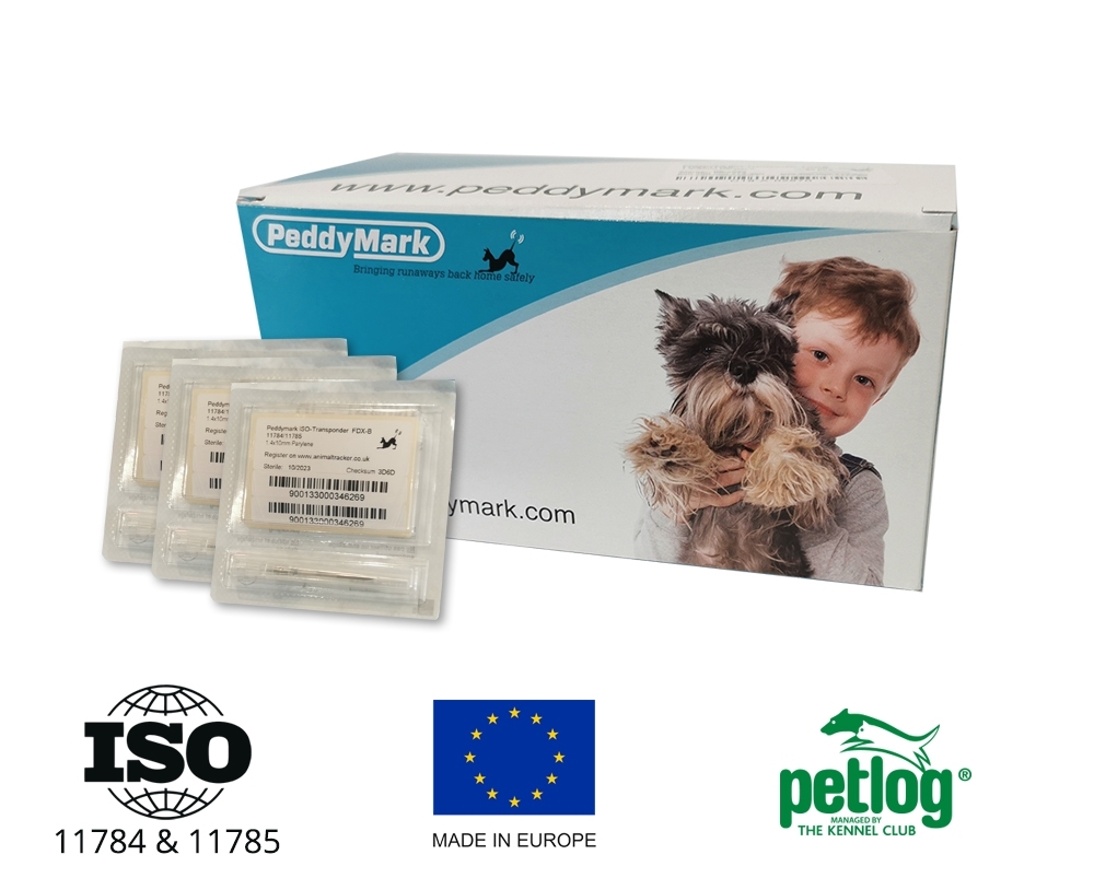 Peddymark 1.4mm x 8mm ISO Microchips
